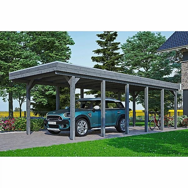 Carport Friesland Schiefergrau 314 x 860 cm mit Aluminiumdach günstig online kaufen