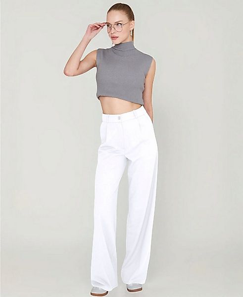 fashionshowcase Palazzohose Damen Stoffhose Marlenehose mit elastischem, ho günstig online kaufen