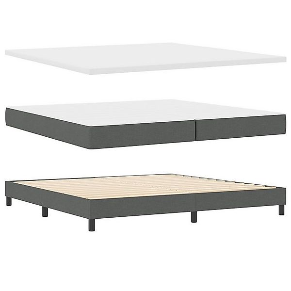 vidaXL Bett Boxspringbett mit Matratze Dunkelgrau 200x200 cm Stoff (1-tlg) günstig online kaufen