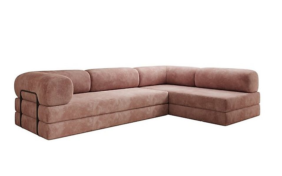 Luxusbetten24 Sofa Designer Sofa Lazy L, mit Aufklappfunktion und Cordbezug günstig online kaufen