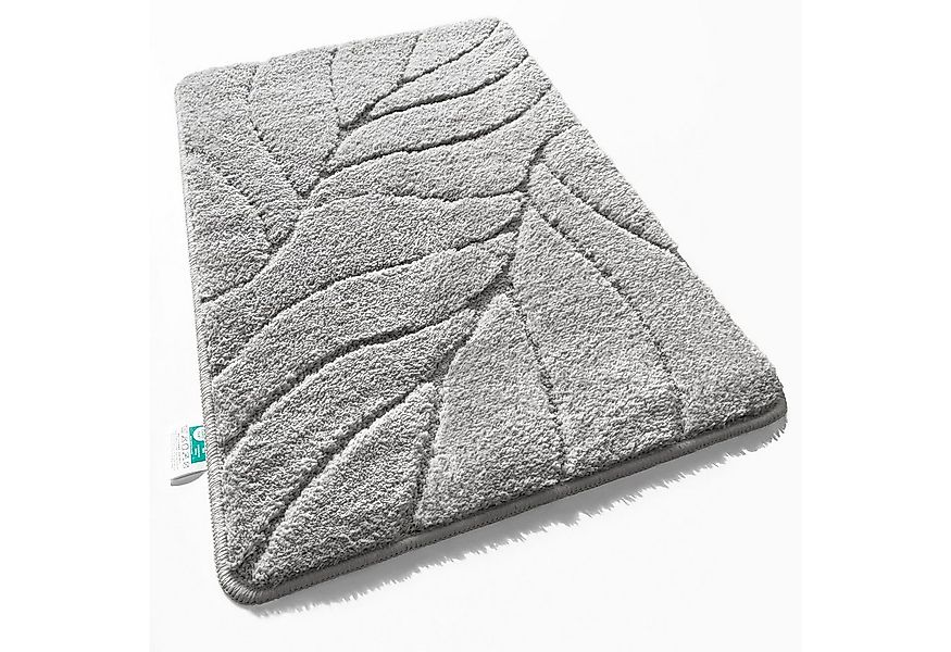 Kubus Duschmatte Elara, Badematte mit Blattstruktur, Polyester, Verschieden günstig online kaufen