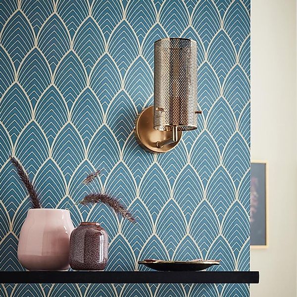 Brilliant Wandleuchte "Gracian" Metall, gold, Einbau, günstig online kaufen