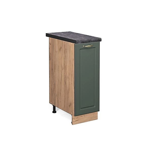 Vicco Apothekerschrank Fame-Line Grün-Gold Landhaus/Goldkraft Eiche 30 cm A günstig online kaufen