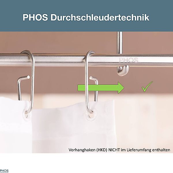 PHOS Design Duschvorhangringe HKD, (10-St., Duschvorhanghaken), günstig online kaufen