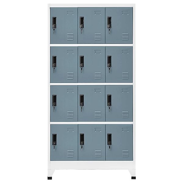 vidaXL Schließfachschrank Hellgrau und Dunkelgrau 90x45x180 cm Stahl Modell günstig online kaufen