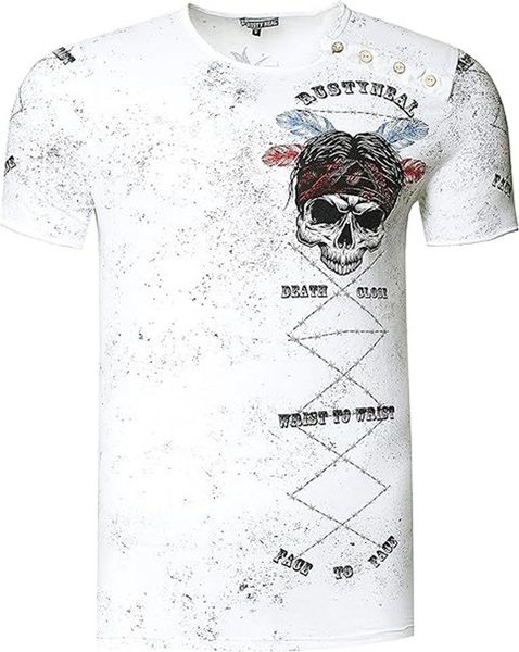 Rusty Neal T-Shirt mit seitlichem Print günstig online kaufen