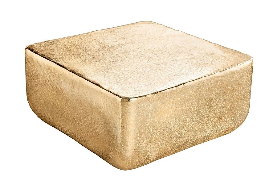 Licht-Erlebnisse Couchtisch JASPER, Handarbeit aus Metall in Gold 68 x 68 x günstig online kaufen