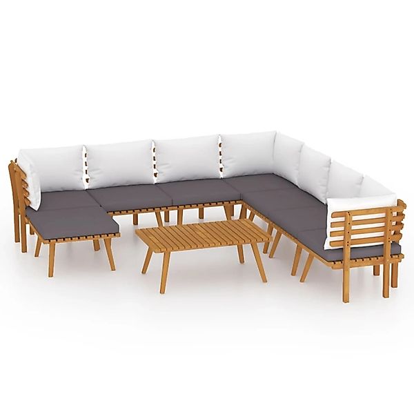vidaXL Gartenlounge-Set 9-tlg. Garten-Lounge-Set mit Kissen günstig online kaufen