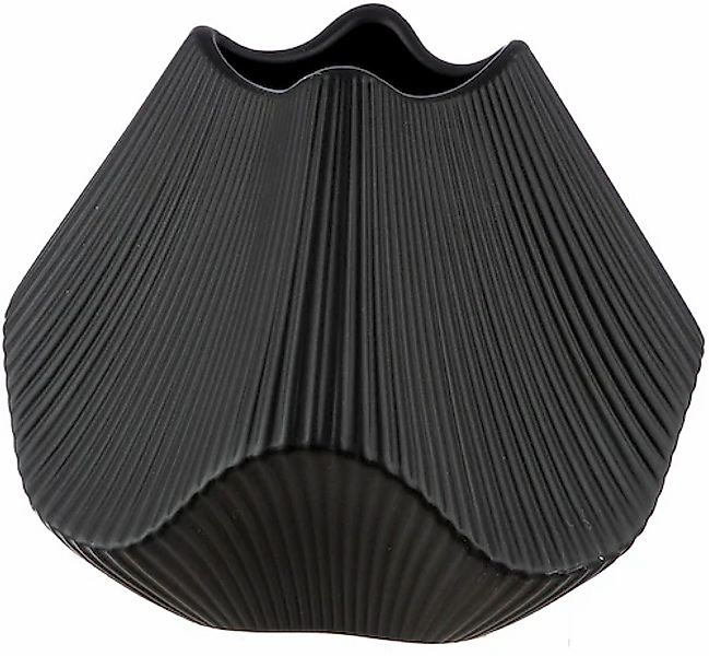 GILDE Tischvase »Vase Lamellen H. 18,5 cm« günstig online kaufen