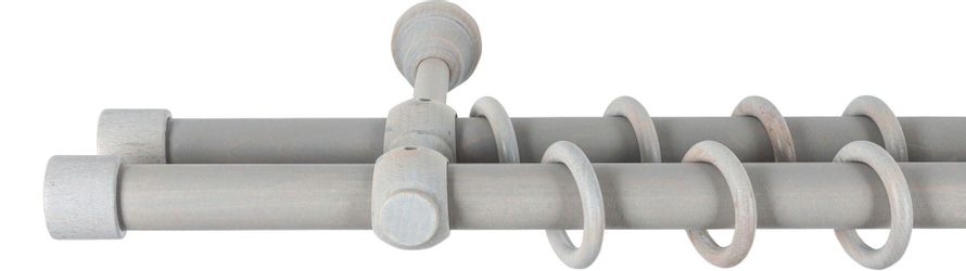 SN DECO GROUP Gardinenstange "Cafiro" 2 läufig-läufig Fixmaß 28 mm, Holz, v günstig online kaufen