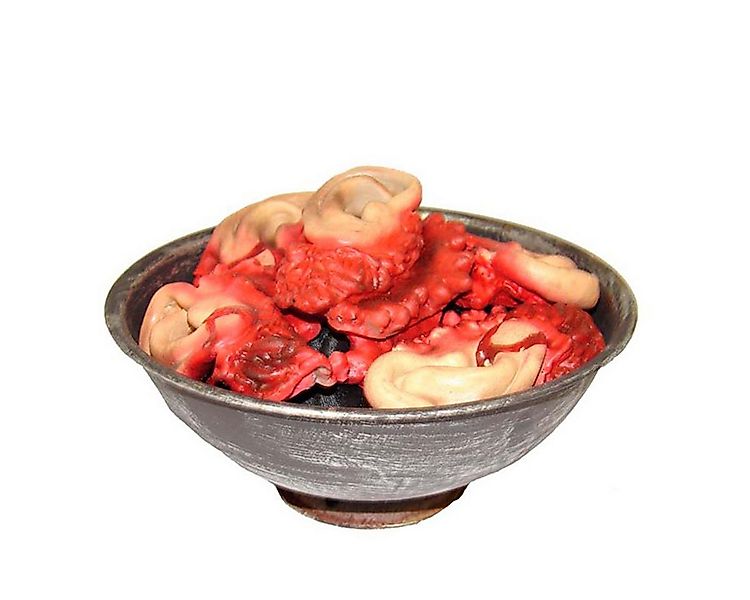 Funny Fashion Dekoobjekt Körperteil Schale mit Ohren Halloween Dekoration günstig online kaufen