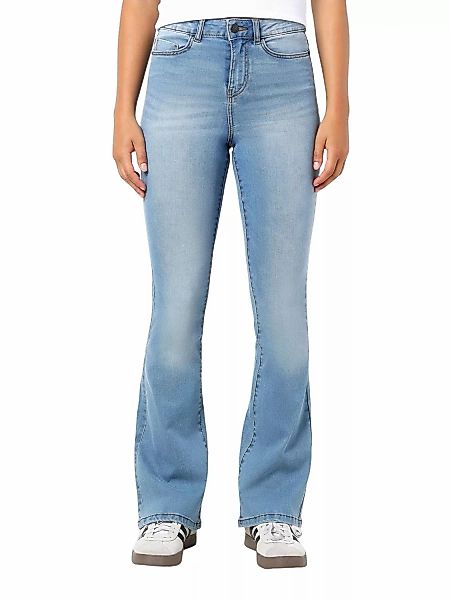 Noisy May Damen Jeans NMSALLIE HW FLARE JEANS VI162LB - Flare Fit - Blau - günstig online kaufen