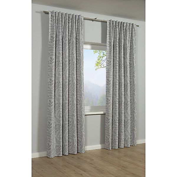 Sehlbach Gardine "Schal Rankenblätter" Schlaufen 1 Stk. tlg. mit Gardinenba günstig online kaufen