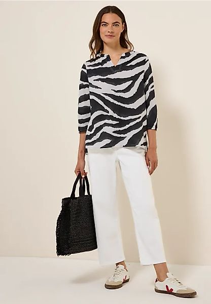 Zebra Print Baumwollbluse günstig online kaufen