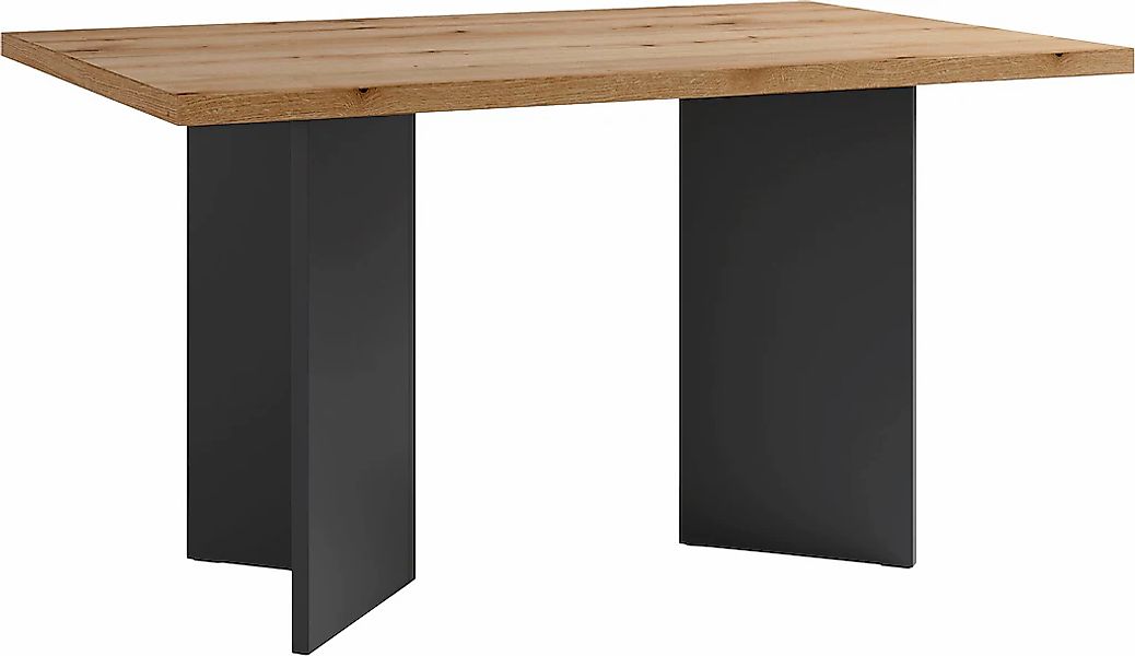 byLIVING Esstisch "Marten" 1 Stk. tlg. moderner Wangentisch in Eiche Nachbi günstig online kaufen