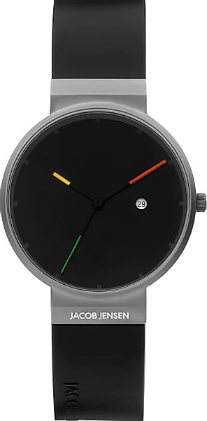 Jacob Jensen Titanuhr Designuhr Kautschukband TITANIUM günstig online kaufen