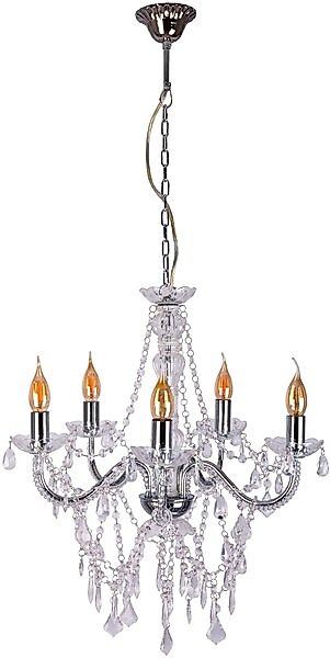 näve Pendelleuchte »5er Krone "CECILIA" D: 52 cm chrom« E14 1 Stk. elegante günstig online kaufen