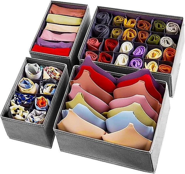 Ruhhy Aufbewahrungsbox Unterwäsche-Organizer-Set mit 4 Stück günstig online kaufen