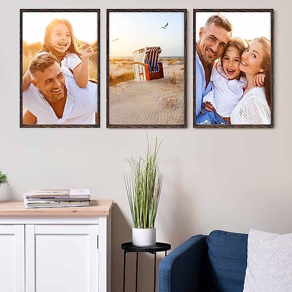 PHOTOLINI Bilderrahmen 3er Set, stabiles MDF-Holz, mit Acrylglas, extra Zub günstig online kaufen