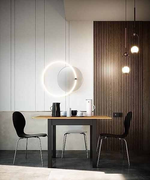 Newroom Esstisch Noa, ausziehbar inkl. 40cm Tischplatte Wildeiche Küchentis günstig online kaufen