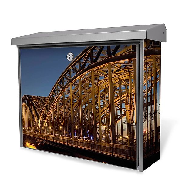 Banjado Briefkasten Edelstahl 38.5x31.5x12cm Ohne Zeitungsfach Inkl. Montag günstig online kaufen