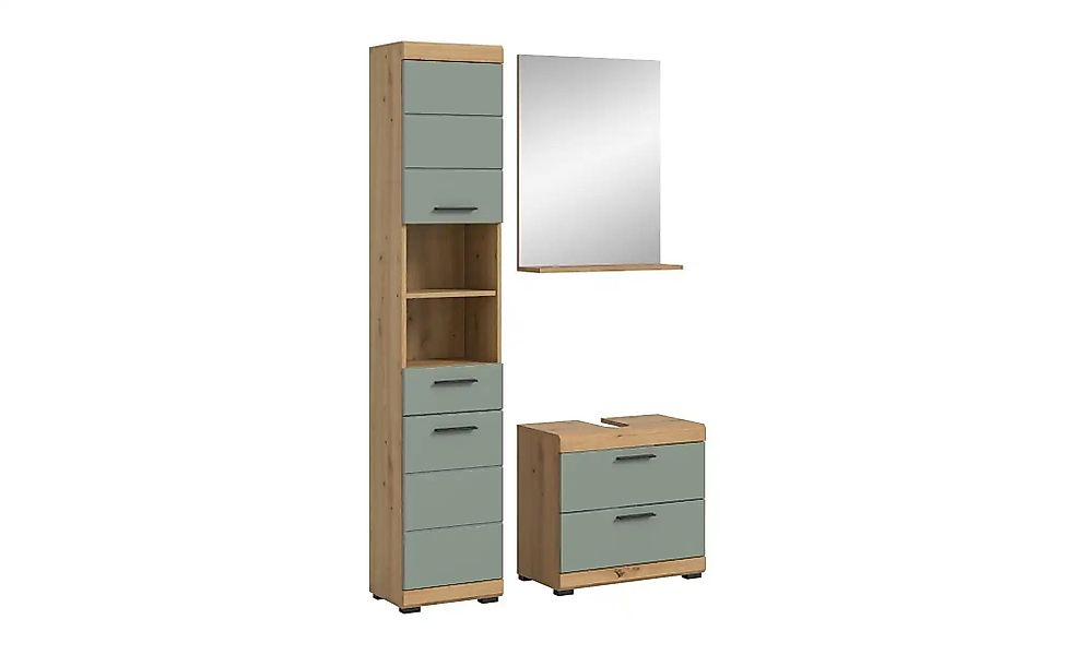 Badmöbel-Set SCHLOONSEE  3 teilig  bestehend aus: Hochschrank  Waschbeckenu günstig online kaufen