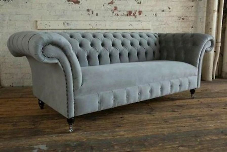 JVmoebel Chesterfield-Sofa Luxus Textilsofa Chesterfield 3-Sitzer Modernes günstig online kaufen
