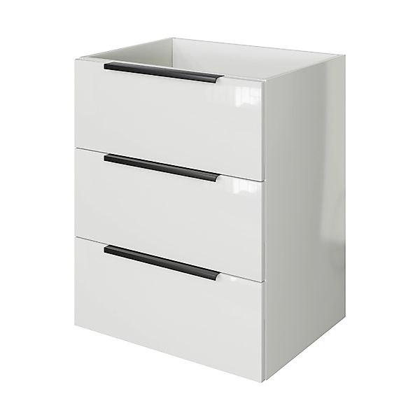 Pelipal Waschbeckenunterschrank Quantum 07 Schneeweiß Glanz 59 cm 3 Auszüge günstig online kaufen
