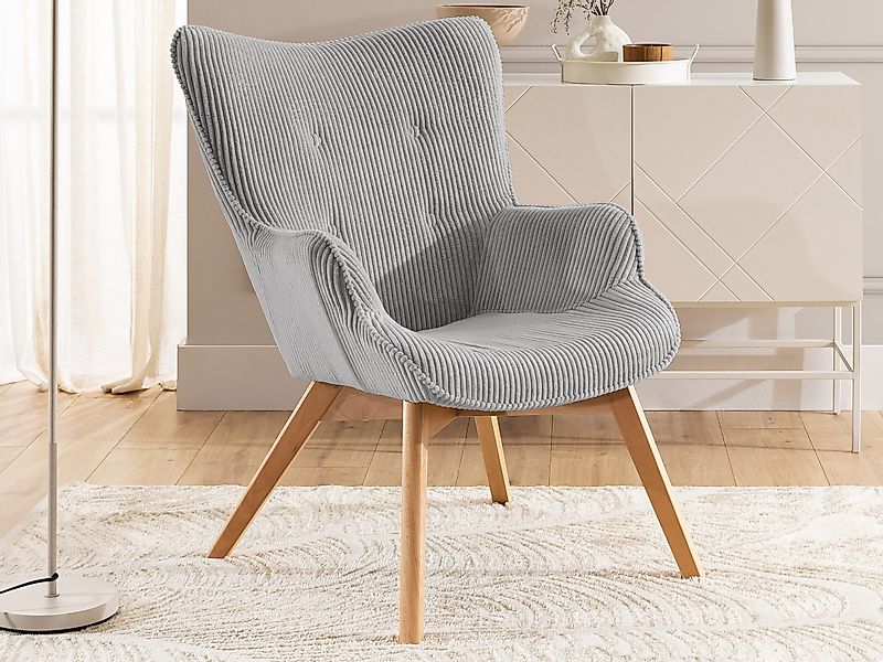 S-Style Möbel Loungesessel Lenari aus Cordstoff günstig online kaufen