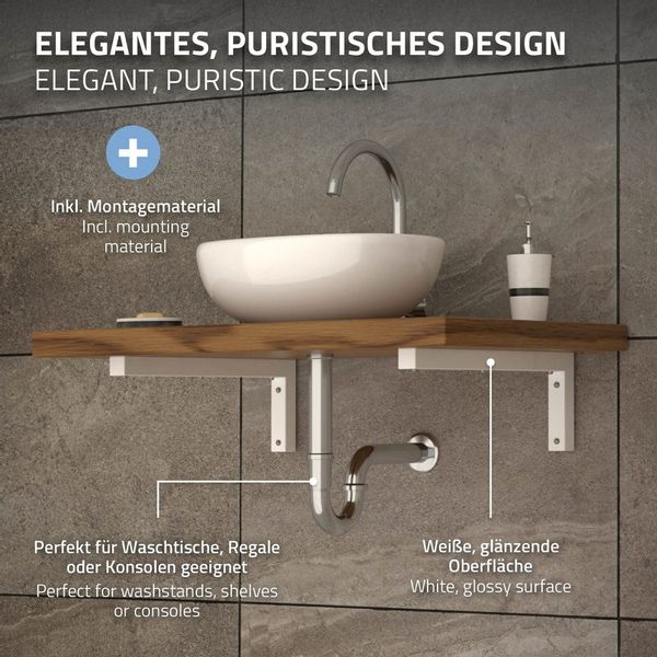 ML-DESIGN Wandregalhalter Wandkonsole Set für Waschtisch günstig online kaufen