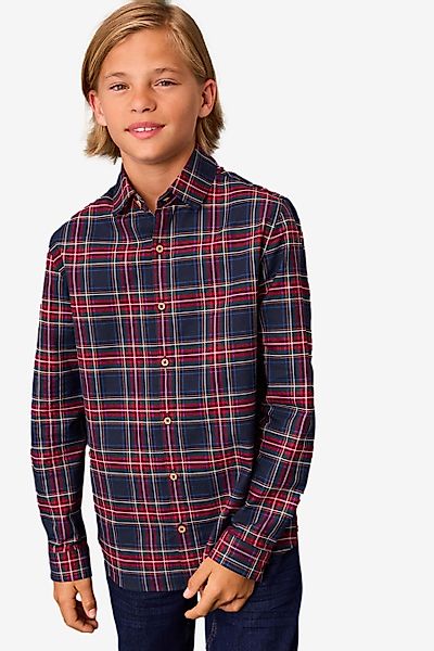 Next Langarmhemd Langärmeliges Karokleid 100 % Baumwolle, günstig online kaufen