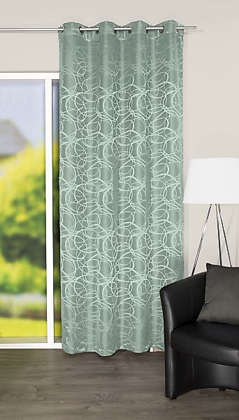 HOME WOHNIDEEN Gardine "LENNY" Ösen 1 Stk. tlg. DEKOSTOFF, JACQUARDMUSTERUN günstig online kaufen