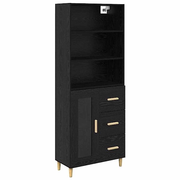 vidaXL Highboard 2 Stk Schwarz Eichen-Optik 69,5 x 34 x 180 cm 3416209 günstig online kaufen