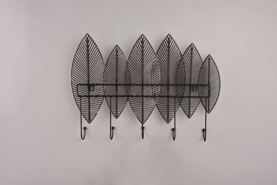 MIRRORS AND MORE Wandgarderobe "Alma" 1 Stk. tlg. Blatt-Design mit 5 Haken günstig online kaufen