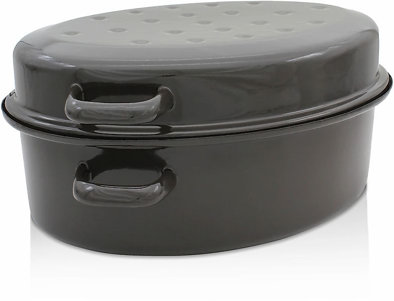 Krüger Bräter "Gansbräter mit Tropfdeckel" 1 Stk. tlg. Emaille günstig online kaufen