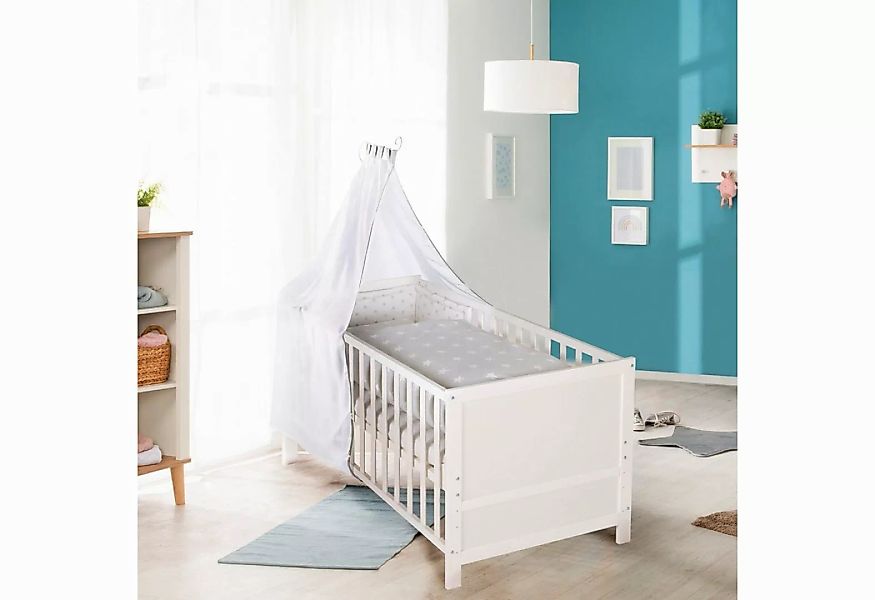 roba Komplettbett "Kinderbettset, Sterne grau, 70x140 cm", (5 tlg.), mit La günstig online kaufen