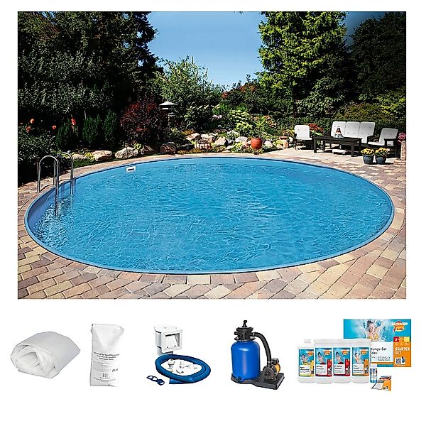 Clear Pool Rundpool "PREMIUM IBIZA", (Set, 6 tlg.), inkl. umfangreichem Zub günstig online kaufen