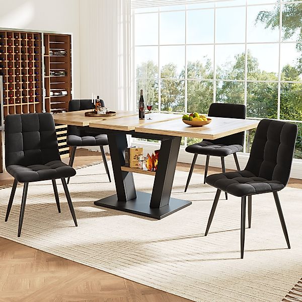 MODFU Esstisch Teleskoptisch,Moderne Esstisch,Ausziehbar,Esszimmer-Set (Vie günstig online kaufen