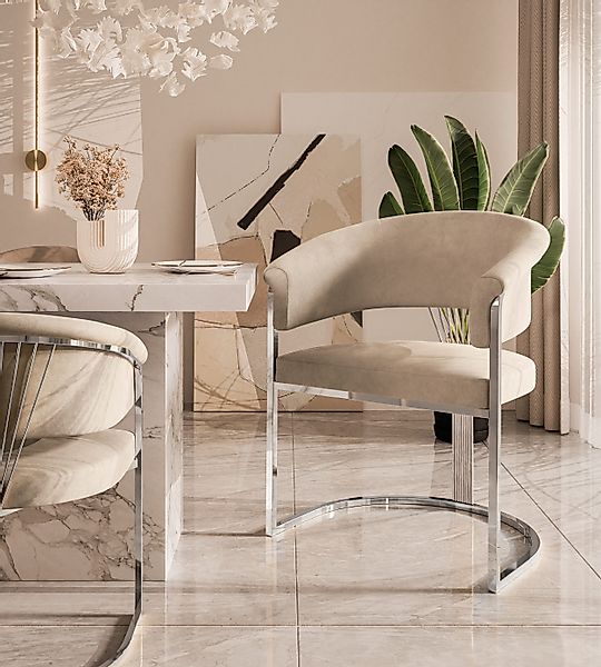 Lookway Polsterstuhl MOUNIR BEIGE mit einem günstig online kaufen