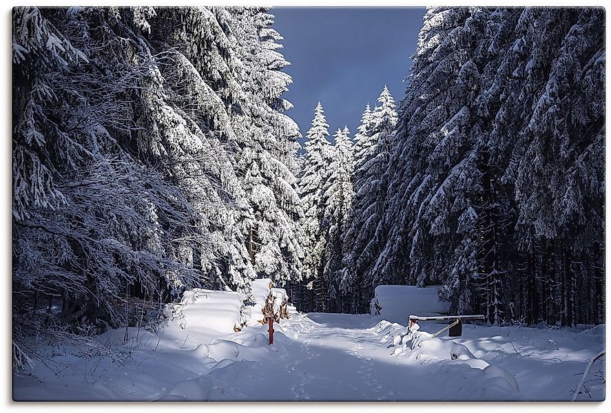 Artland Leinwandbild "Winter im Thüringer Wald II", Waldbilder, (1 St.), au günstig online kaufen