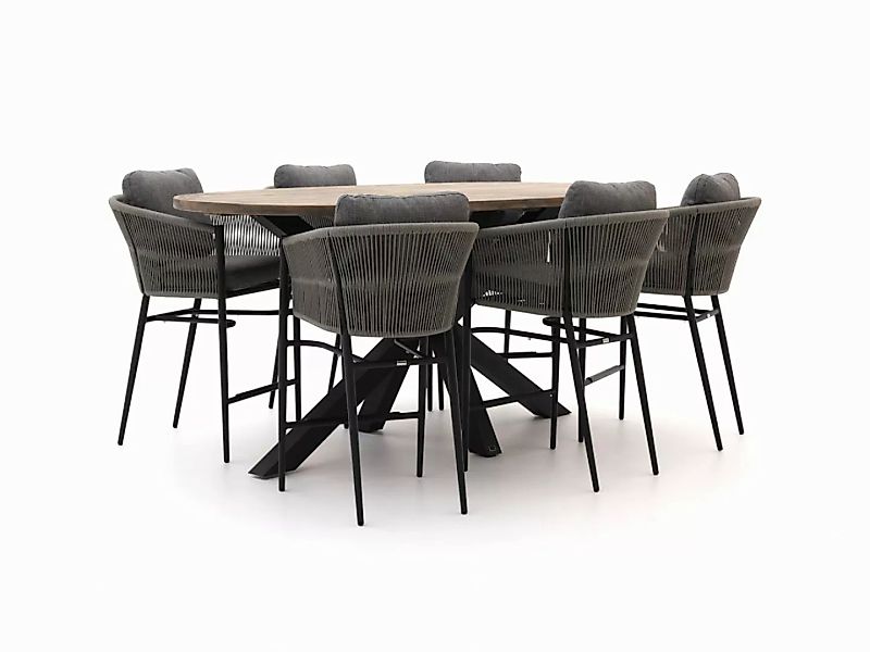 Bellagio Mineo/ROUGH-Y Ellips 240 cm Gartenbar-Set 7-teilig günstig online kaufen