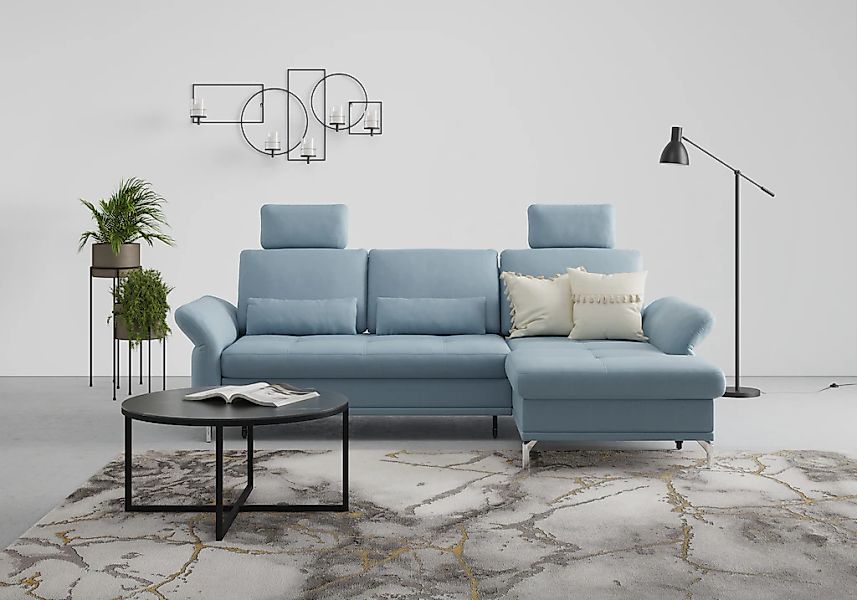 Home affaire Ecksofa "Palm Beach L-Form" Federkern, mit Sitztiefenverstellu günstig online kaufen
