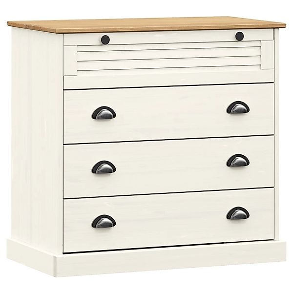 vidaXL Kommode VIGO Weiß 80x40x76 cm Massivholz Kiefer günstig online kaufen