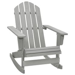 vidaXL Gartenstuhl Garten-Schaukelstuhl Holz Grau (1 günstig online kaufen