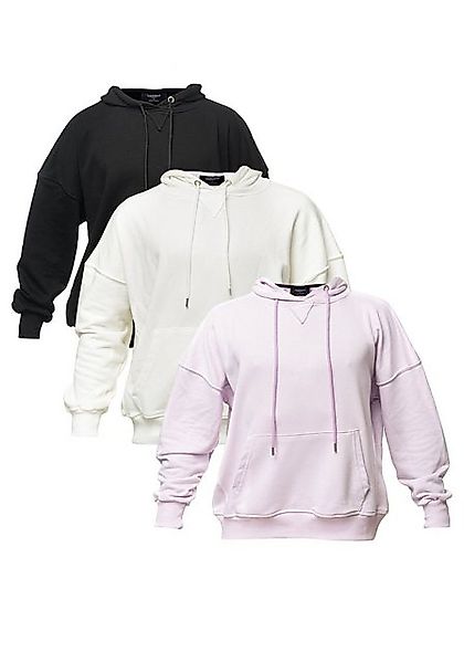 Tom Barron Kapuzensweatshirt mit Tasche 3er Set (3-tlg) und Rippbündchen günstig online kaufen