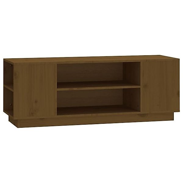 vidaXL TV-Schrank TV-Schrank Honigbraun 110x35x40,5 cm Massivholz Kiefer Lo günstig online kaufen