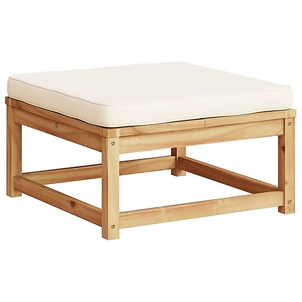 vidaXL Sofaelement Gartenhocker mit Kissen Massivholz günstig online kaufen