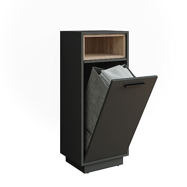 Vicco Wäscheschrank Beatrice, Anthrazit/Sonoma, 38 x 93 cm mit herausnehmba günstig online kaufen