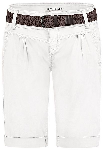 Fresh Made Bermudas Sommerliche mit geflochtenem Gürtel Bermuda Shorts günstig online kaufen