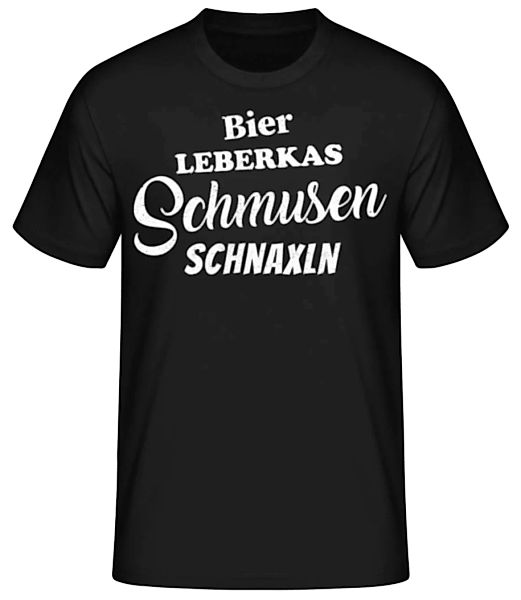 Schmusen Schnaxln Bier Und Leberkas · Männer Basic T-Shirt günstig online kaufen
